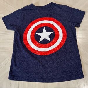 Marvel Captain America Shield Logo T-Shirt - Kids Size 5T